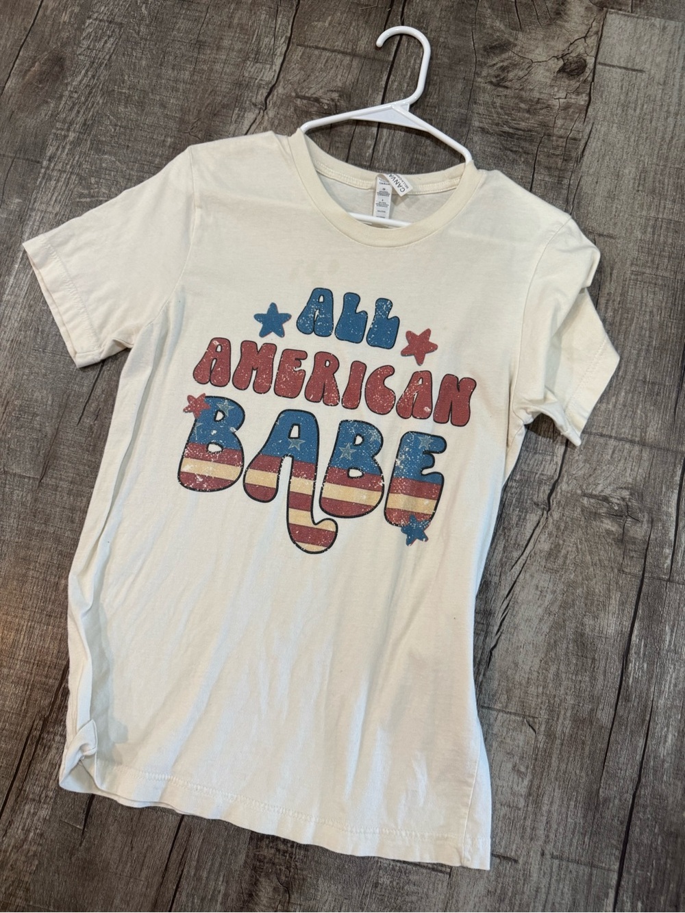 All American Babe Graphic Tee - Cream